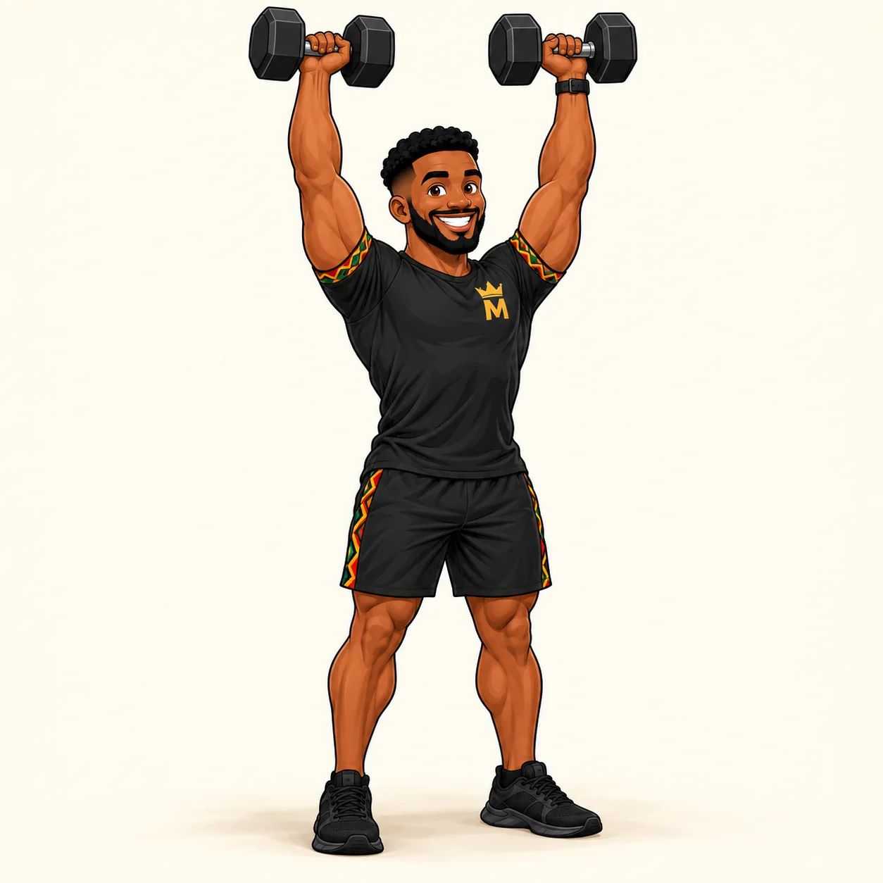MR MWANGOLE demonstrates Shoulder press