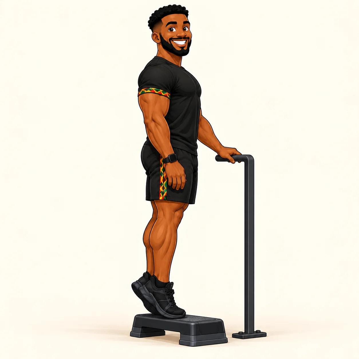 MR MWANGOLE demonstrates Calf raise
