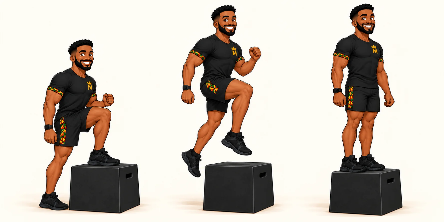 Sequência de execução do exercício Step-up