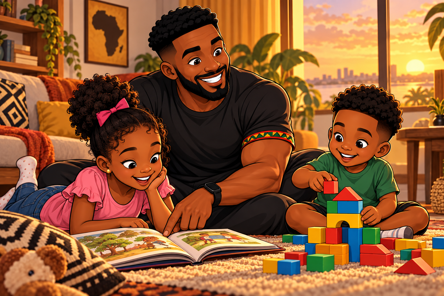 MR MWANGOLE presente e tranquilo com os filhos